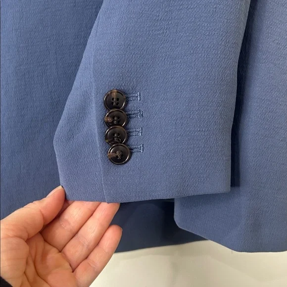 MADEWELL The Rosedale Blazer in Crepe Slate Blue Size 8 - Picture 15 of 16